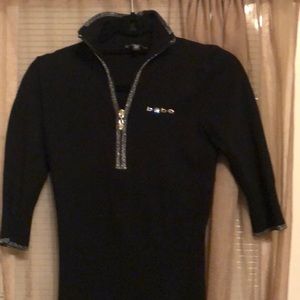 Black Bebe quarter sleeve sweater
